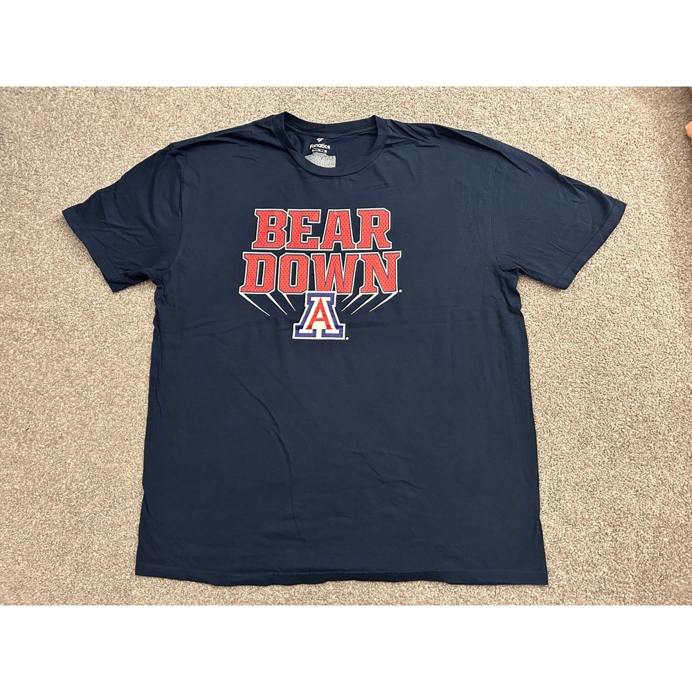 Fanatics Arizona Wildcats T-Shirt Mens XL Blue Excellent Bear Down Graphic Tee